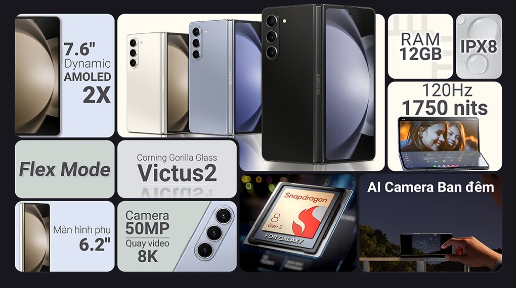 Điện thoại Samsung Galaxy Z Fold5 5G 256GB