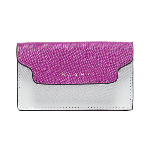 MarniMarni PFMOT05U09 LV520 Z504N Tone on Tone Saffiano Flap Card Holder