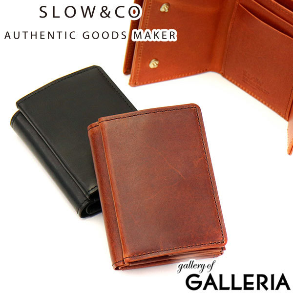 ＳＬＯＷSLOW three fold wallet box type coin purse herbie hold mini wallet men women genuine leather SO739I
