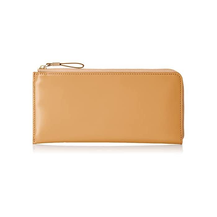 [Topkapi] Glass Leather L Zipper Long Wallet Melmel Top Copy Lady Camel