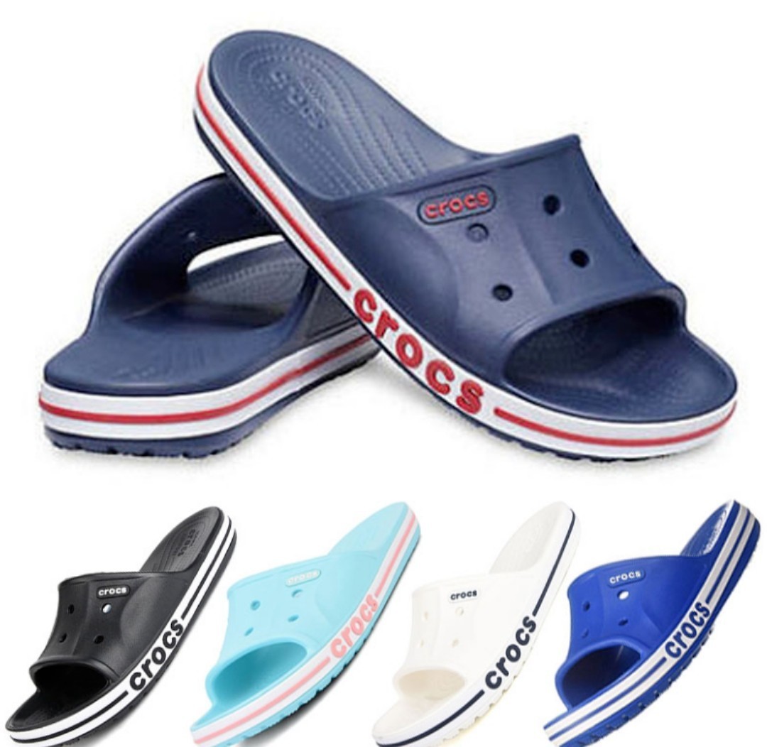 Niche Global[Crocs] Iconic Bayaband Slide Unisex Slippers (205392) Croslite Foam Cushioning Easy to Clean
