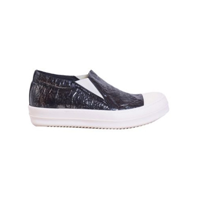 RICK OWENS DRKSHDW LEATHER SLIP ON WITH SOLE IN CONTRAST COLOUR