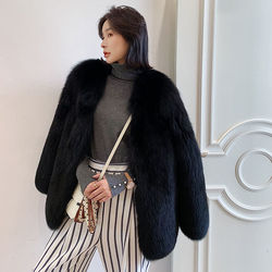 2022 Winter New Fashion Trend Imported Whole Skin Fox Fur Grass Coat Women&#39;s Middle And Long Women&#39;s Clothing Young Style