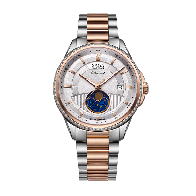 Saga Diamond Watch Band Luxury Bling Bling Fashion Jewelry Diamond Watch 904l Stainless Steel Wedding Gift