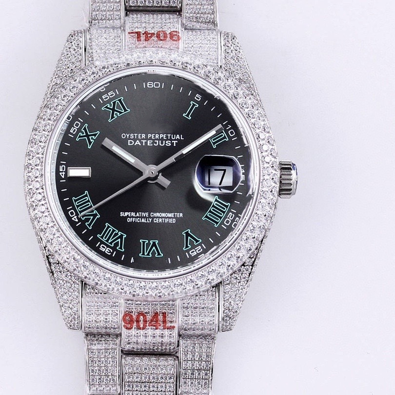 Light Jewelry Wholesale Hot Sale Custom Alloy Hiphop Iced Out Gold Full Diamond Bling Bling Watch For Men
