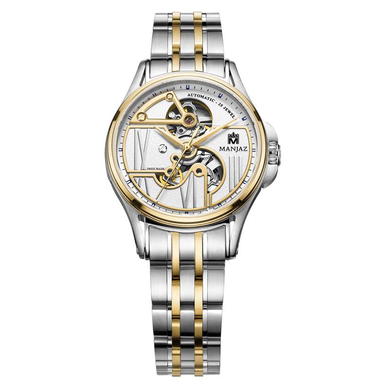 Swiss Manjaz Master Watch New Trend Business Simple Waterproof Stainless Steel Band Women Mechanical Watch