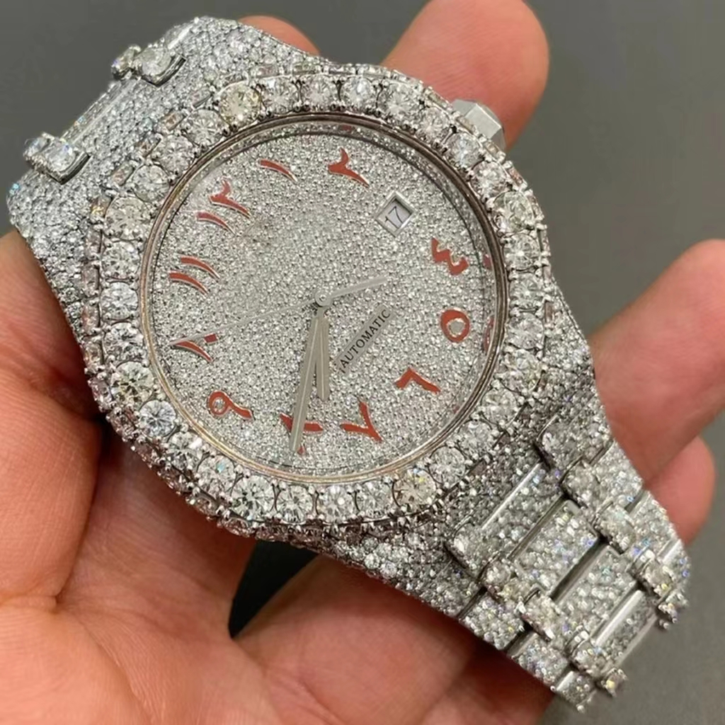 Famous Brand Real Moissanite Watch Vvs1 For Luxury Hip Hop Mens Watches Jewelry Party Wearing From China Manufacturer