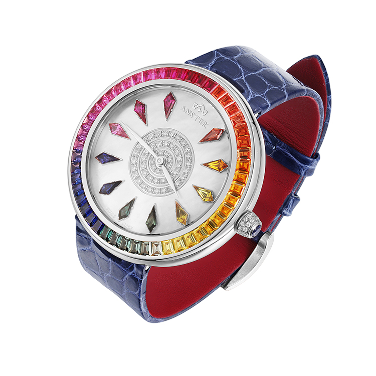 Luxury Rainbow Moissanite Diamond Swiss-movt Quartz Watch Stainless Steel Watch For Men