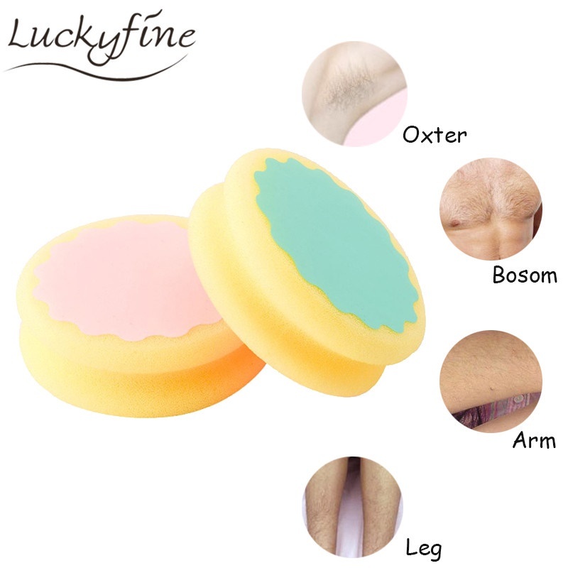 5PCS Magic Depilation Painless Hair Removal Sponge Pad Round Waxing Polishing Epilator Effective Fac