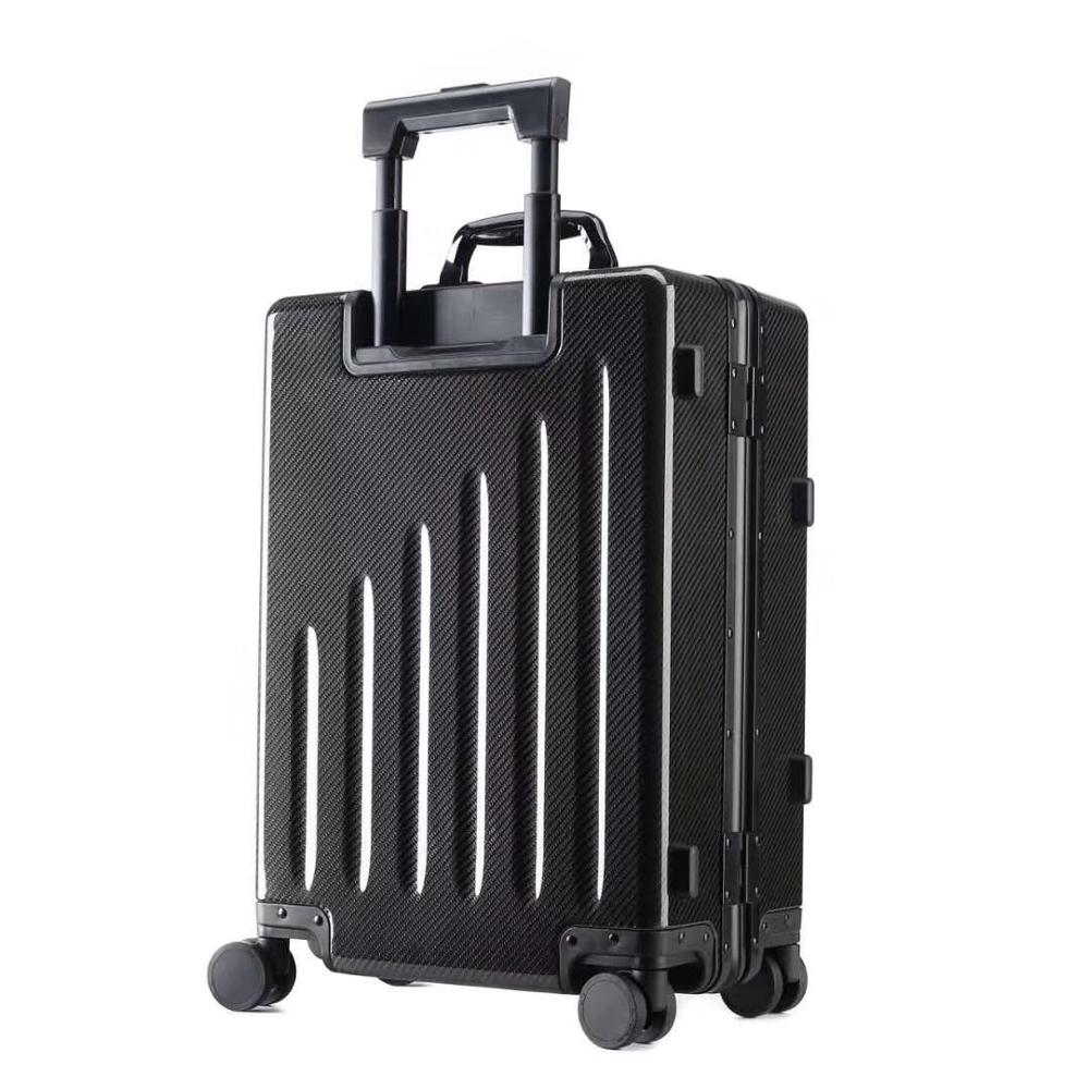 Hot High Quality Portable Luxury Travelling Carbon Fiber Luggage Travel Suitcase Trolley